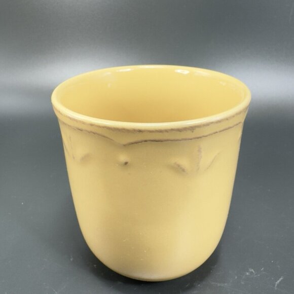 Thomson Pottery Beige Tan Ceramic Coffee Mug Cup Mugs Cups Raised Edge VTG Set 2 - Picture 12 of 15